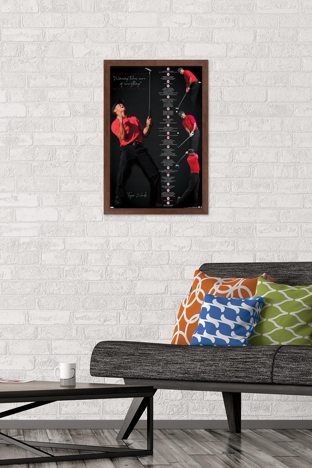 Tiger Woods - Timeline Wall Poster, 14.725" x 22.375" Framed