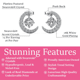 thumbnail image 3 of Cate & Chloe Luna April Birthstone 18k White Gold Plated Women Stud Earrings, Swarovski Crystals, 3 of 10