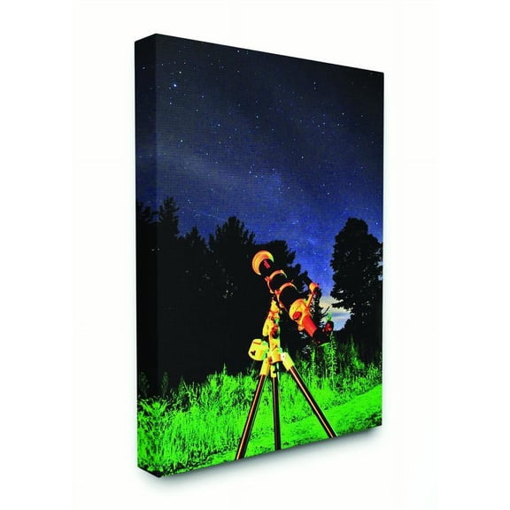 Stupell Home Décor Abstract Telescope Night Sky Photograph Canvas Wall Art by Joseph Elliott