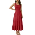 thumbnail image 5 of GUACER Maxi Dresses for Women Smocked Sleeveless Tiered Long Summer Dress Casual Flowy A-Line Beach Vacation Boho Outfits, 5 of 7