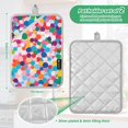 thumbnail image 6 of Yayeee Pot Holders Kitchen Heat Resistant with Pocket 7"x9.8" Cotton Oven Cooking Hot Pads, Blue Colorful Circles, 6 of 7