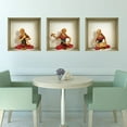 thumbnail image 4 of Mi Alma Red/Gold Instruments 3D Niche Vinyl Wall Decals For Home and Office, 3pcs, 4 of 4