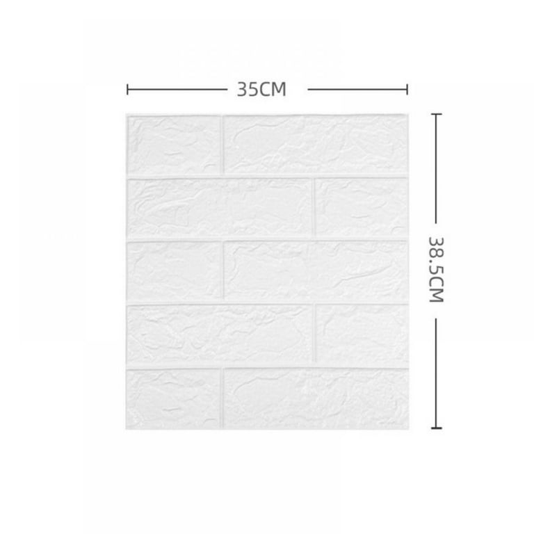 33 Pieces 3D Wall Panel Tear Tape Foam Brick Wallpaper Faux Brick Wall  Panel Decorative Self-Adhesive Wall Tile Waterproof Wall Panel For  Bedrooms, Bathrooms, Kitchens, Fireplaces (White). 