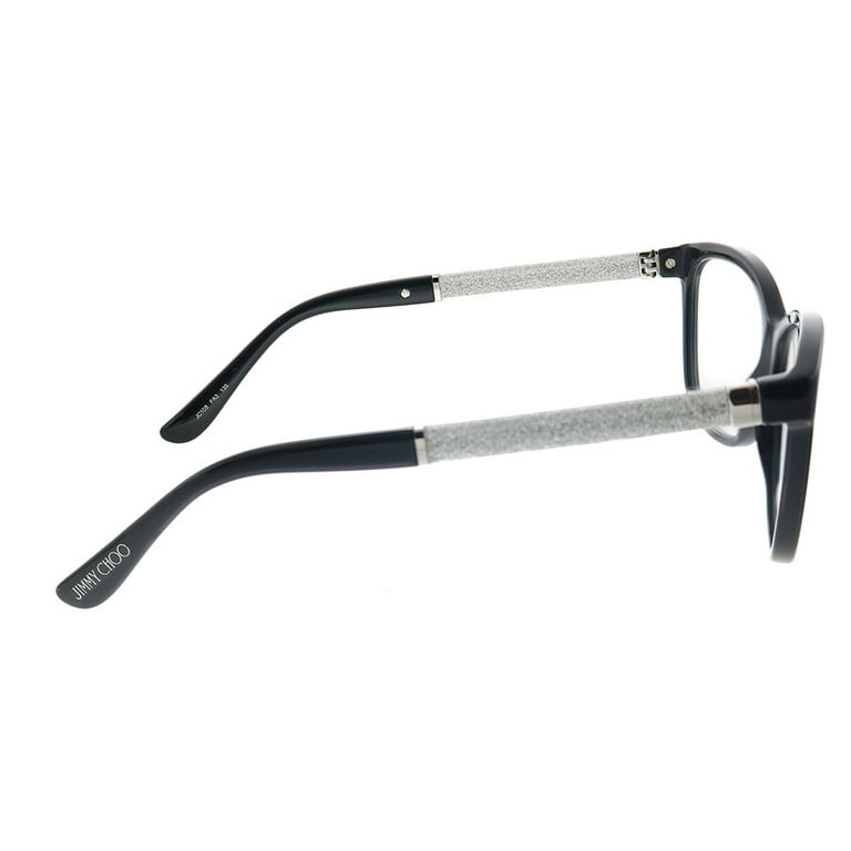 Jimmy Choo JC 105 Plastic Womens Square Eyeglasses Black 55mm
