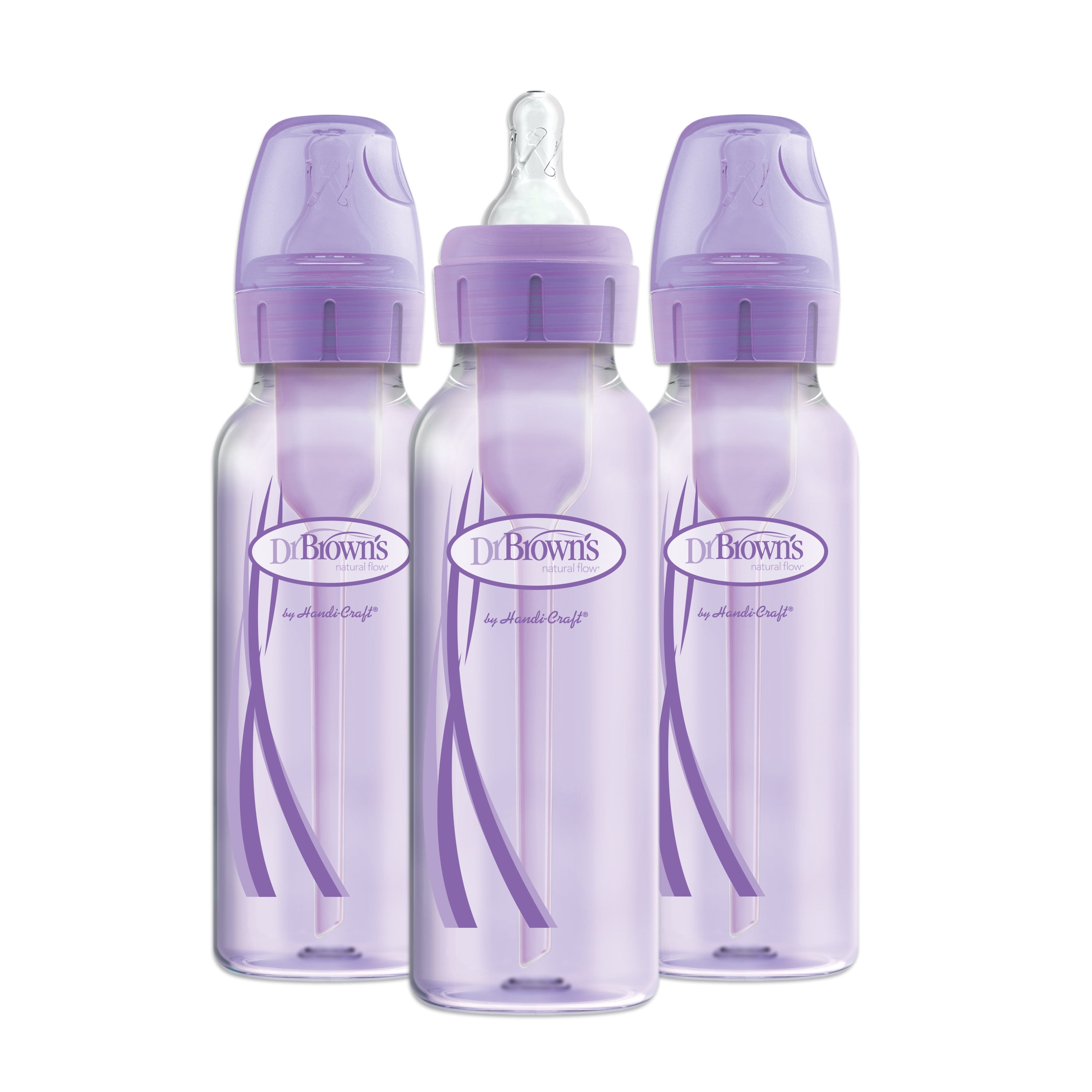 Baby Bottles Options 8 Ounce 3 Pack Lavender