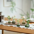 thumbnail image 4 of Glasseam Set of 20 Mini Glass Bud Vases: Small Clear Flower Vases for Centerpieces, Wedding Decor, Baby Shower Favors - Modern Table Decorations with Thick Glass (Green), 4 of 10