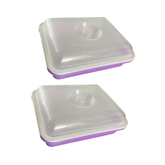 jinwen 2 Pieces Garden Seed Tray PP Seed Sprouting Kit Sprouting Container Violet