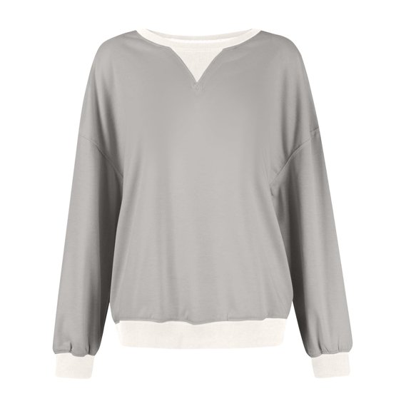 Girls Casual Crewneck Sweatshirts Kids Fashion Color Block Long Sleeve Comfy Oversized Pullover Tops Fall Winter Clothes