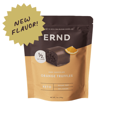 Orange Dark Chocolate Truffles (7 oz) | Sugar Free | 1/2g Net Carbs | Belgian Chocolate | Individually Wrapped