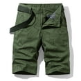 thumbnail image 2 of Pantalones Cortos de Carga de los Hombres de la Moda de Verano de Color Sólido Casual Atlético Elástico Pantalones Cortos de Cintura para el Uso Diario, 2 of 3