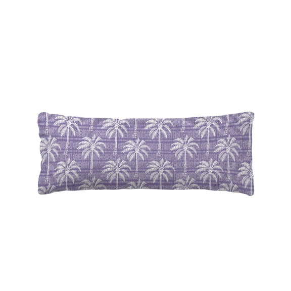 Purple Palm Tree Body Pillow Cover 20 x 54 Inch Decorative Pillow Cover Summer Botanical Tropical Tree Lumbar Pillowcase Seasonal Rectangle Cushion Case for Couch Sofa Bed Living Room