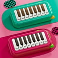 thumbnail image 6 of 15 Key Pocket Piano Mini Electronic Piano One Click Switching Between 3 Different Tones Illuminated Keys Interesting Portable Music Instrument for Trip Home Camping Outdoors,Red, 6 of 9