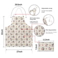 thumbnail image 7 of Beige Cow Flower Pattern Apron-Garden Aprons for Women with Pockets-Cotton Linen Waterproof Kitchen Cooking Gardening Aprons Adjustable for Kitchen,Cooking,BBQ and Salon 33x27 Inch, 7 of 7