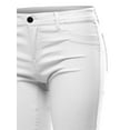 thumbnail image 4 of A2Y Women's Mid Rise Cutoff Fray Hem Bermuda Shorts White S, 4 of 5