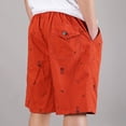 thumbnail image 4 of Ynynloco Mens Casual Shorts - Cotton Drawstring Summer Beach Stretch Twill Chino Golf Shorts with Side Pockets for Daily Outdoor Wear, 4 of 6