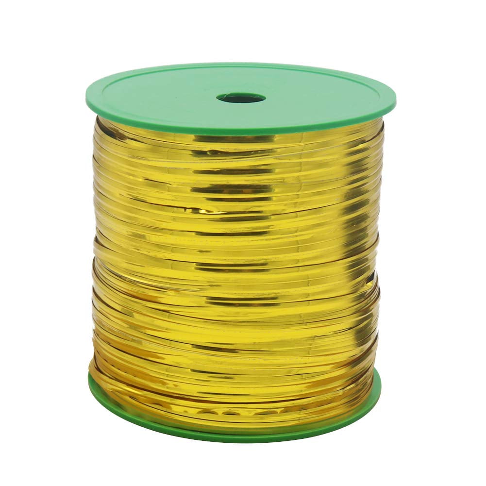 400 Yard Gold Metallic Twist Ties Spool, Golden Decorative Twist Ties
