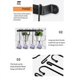 thumbnail image 3 of Coffee Mug Holder for Wall: 17-Inch Black Coffee Bar Cup Hanger Hooks - Hanging Coffee Cup Rack Storage Organizer 2Pcs, 3 of 5