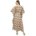 thumbnail image 4 of Bimba Women's Caftan Long Pink Maxi Boho Drawstring Waist Coverup Kaftan-6, 4 of 5