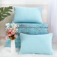 thumbnail image 5 of Unique Bargains 2-pcs Corduroy Decorative Throw Pillow Covers Light Blue 12"x18", 5 of 8