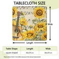 thumbnail image 2 of Fitted Tablecloth Vintage Artistic Floral Pattern, Waterproof Backed Table Cover for Spring Picnic, Rustic Setting, 2 of 6