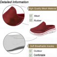 thumbnail image 3 of Chaussures Décontractées pour Hommes en Maille Respirantes Confortables à Enfiler pour la Marche Mules Sabots Sans Talon Extérieur Légères Pantoufles Rouges 5 US, 3 of 7
