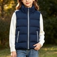 thumbnail image 6 of StSilkitty Boys Girls Puffer Vest Zip up Sleeveless Stand Collar Jacket Coat Fall Winter Warm Outerwear with Pockets, 6 of 9