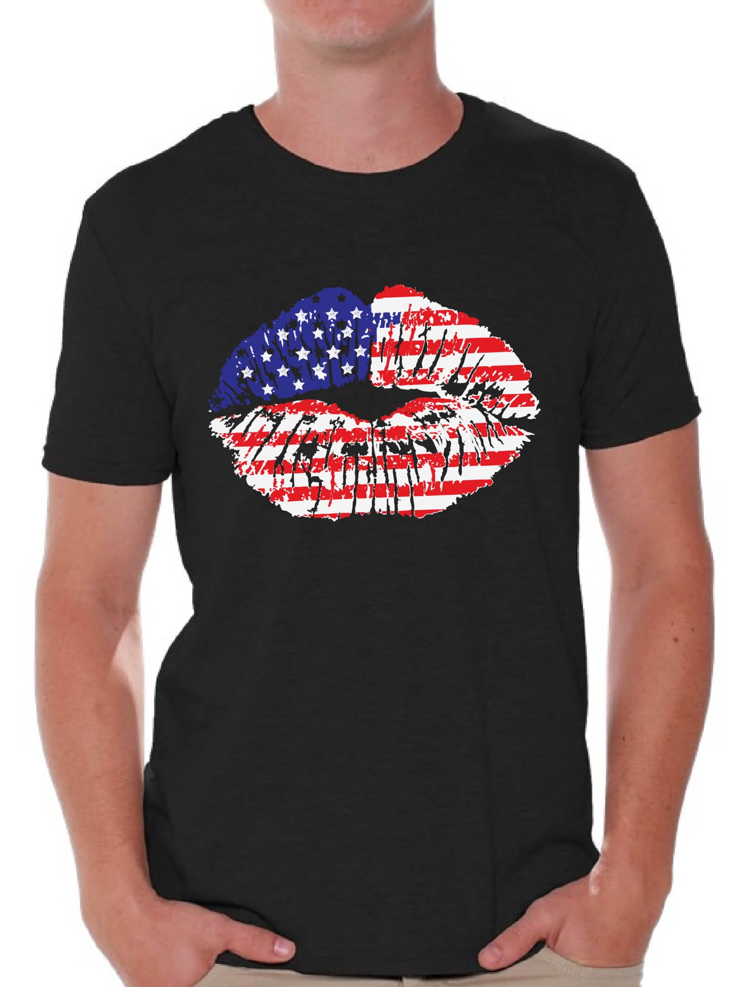 Grunge USA Flag T-Shirt S-2XL Mens American retro distressed stars stripes 