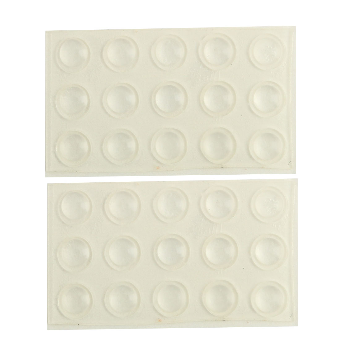 30 Pcs Rubber Round Glass Table Antislip Pad Mat Cushion Clear White