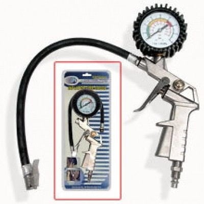Air Tire Inflator with Pressure Gauge Filler Filling Inflater for Auto Car