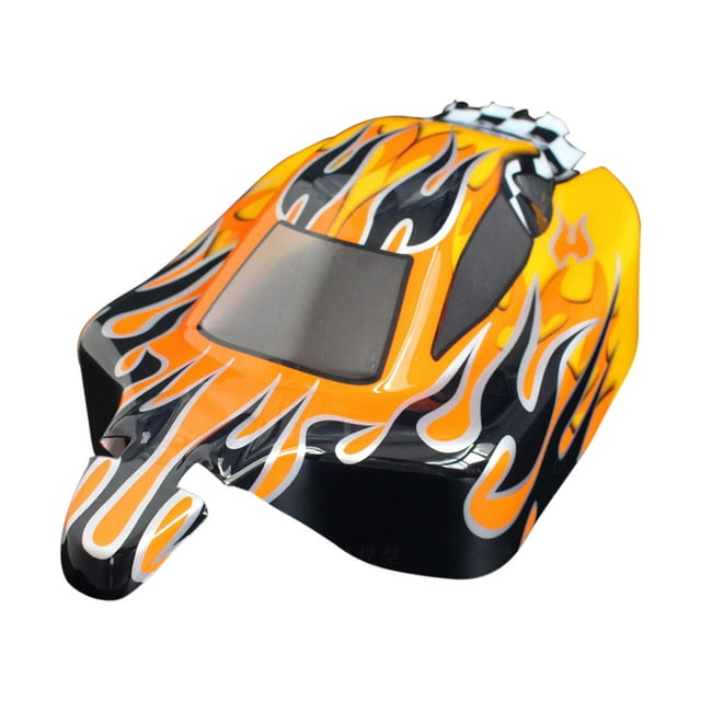 Ruiboury Upgrade Vehicle Shell 1/10 Model Car Model Hobby Vehicles for HSP 94106 Blue Orange Black 31x17.6cm