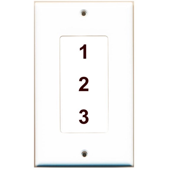 Ultra Spec Cables Custom Wall Plate White with up to 3 Keystone Ports