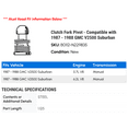 thumbnail image 2 of Clutch Fork Pivot - Compatible with 1987 - 1988 GMC V2500 Suburban, 2 of 2
