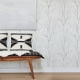 thumbnail image 3 of Advantage Diani White Metallic Tree Unpasted Expanded Vinyl Wallpaper, 21-in by 33-ft, 57.8 sq. ft., 3 of 5