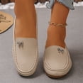thumbnail image 6 of Mules for Women Soft Comfortable Orthopedic Leather Shoes Fashion Slip On Stitched Flat-Soled Casual Backless Loafers with Cute Bow, 39, 6 of 7