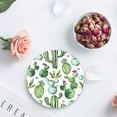 thumbnail image 4 of POGLIP Watercolor Cactus Green Set of 4 Round Coaster for Drinks, Absorbent Ceramic Stone Coasters Cup Mat with Cork Base for Home Kitchen Room Coffee Table Bar Decor, 4 of 5