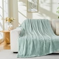 thumbnail image 4 of WWS-Throw Blankets for Bed Waffle Sage Green Blanket Cozy Soft Fluffy Fuzzy Fleece Throw Blanket for Couch Lightweight Breathable Bed for All Season 50x70, 4 of 4