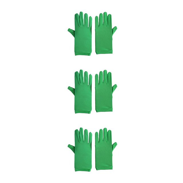 Inteprter Guantes de LICRA para mujer, accesorios para manos elásticos, ropa de Cosplay multifuncional, cena para fiesta nocturna, verde Type1 NO1