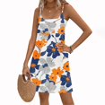 thumbnail image 6 of ZQUUVOU Women's Summer Casual Sleeveless Dress Printed Floar Pleated Dresse Multicolor, 6 of 7