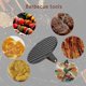 thumbnail image 3 of KAIYANG Peso de hamburguesa, quejas de carne de hamburguesas o filetes, hierro fundido, mango de madera 17,5 cm, 3 of 5