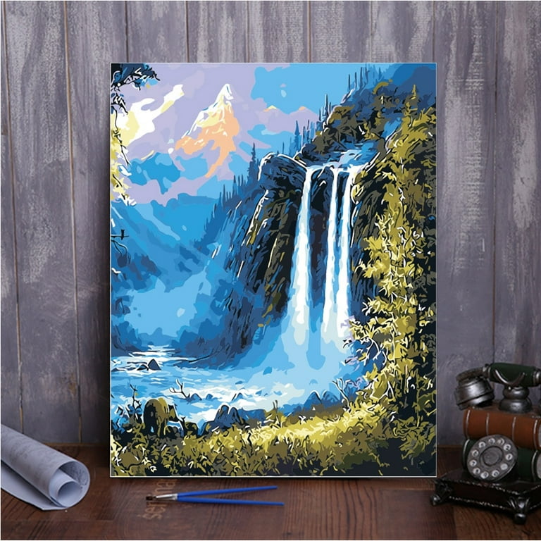 diy home inch number 16*20 art picture by painting wall kit paint oil home  decor painting canvas set for kids ages 8-12 