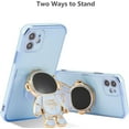 thumbnail image 3 of for iPhone 11 Case Cute 6D Astronaut Case with Stand Function Luxury Plating Case Cover Slim Fit Soft TPU Shockproof Bumper Protective Electroplated Case for Girls Boys,6.1 inch,Blue, 3 of 12