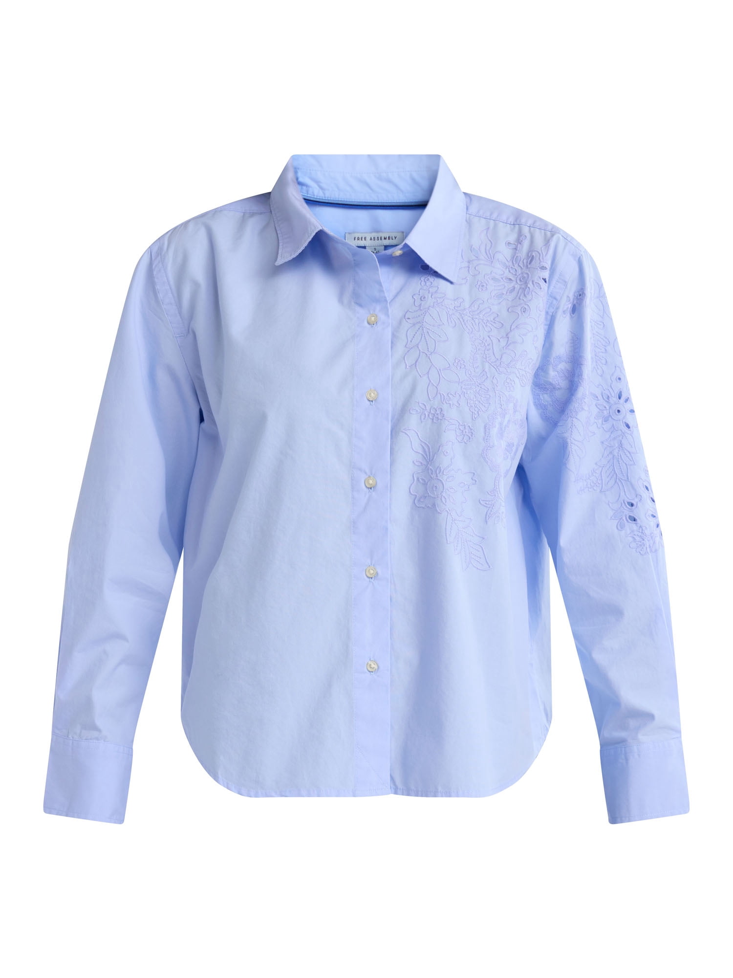 Free Assembly Women's Emb Button Shirt