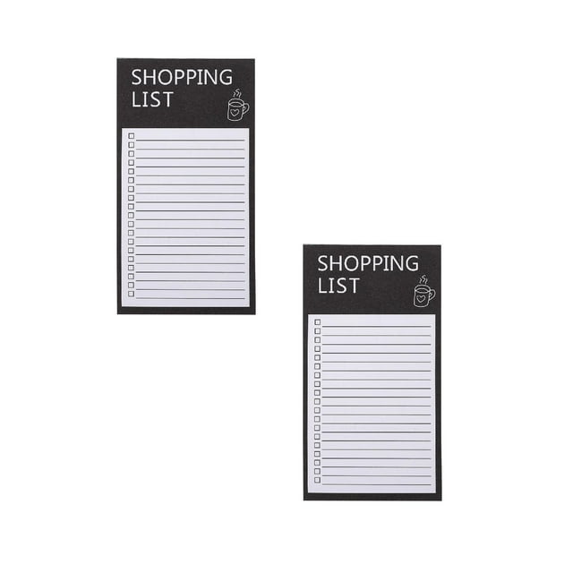 ZTTD Magnetic Dry Erase List Board - 3"x5" Multifunctional List Board for Fridge - Black Weekly Calendar List Notepad for Refrigerator - Magnetic Weekly Calendar Planner(Black, 2Pcs)