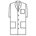 thumbnail image 5 of Panda Uniform 40" Snap Button 3 qtr sleeves lab coat for unisex  | Plus Size lab coats for Unisex, 5 of 6