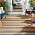 thumbnail image 2 of Safavieh Courtyard Caroline Striped Indoor/Outdoor Area Rug, Brown/Bone, 9' x 12', 2 of 17