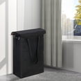 thumbnail image 4 of Cesto de ropa sucia plegable portátil Gran capacidad Tapa desmontable Bolsa de vandería de para armario Dormitorio Habitación de negro perfecl Cesto de ropa sucia, 4 of 5