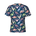 thumbnail image 6 of Vsdgher Dinosaur Print Men's Dry Fit Mesh Athletic Shirts Moisture Wicking Tennis T-Shirt Tops, 6 of 9