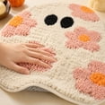 thumbnail image 6 of Beautynvta Cute Ghost Shaped Doormat, Non-Slip Soft Fluffy Floor Rug, Absorbent Decorative Mat for Front Porch Entryway Bathroom Fall Decor, 6 of 7