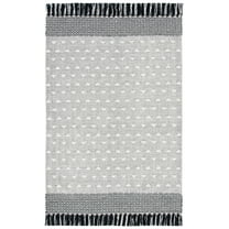 SAFAVIEH Vermont Wyatt Geometric Area Rug, Ivory/Black, 5' x 8'