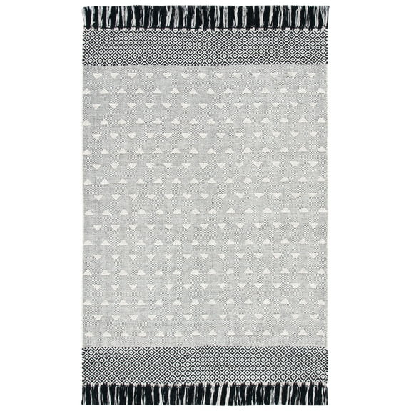 SAFAVIEH Vermont Wyatt Geometric Area Rug, Ivory/Black, 5' x 8'